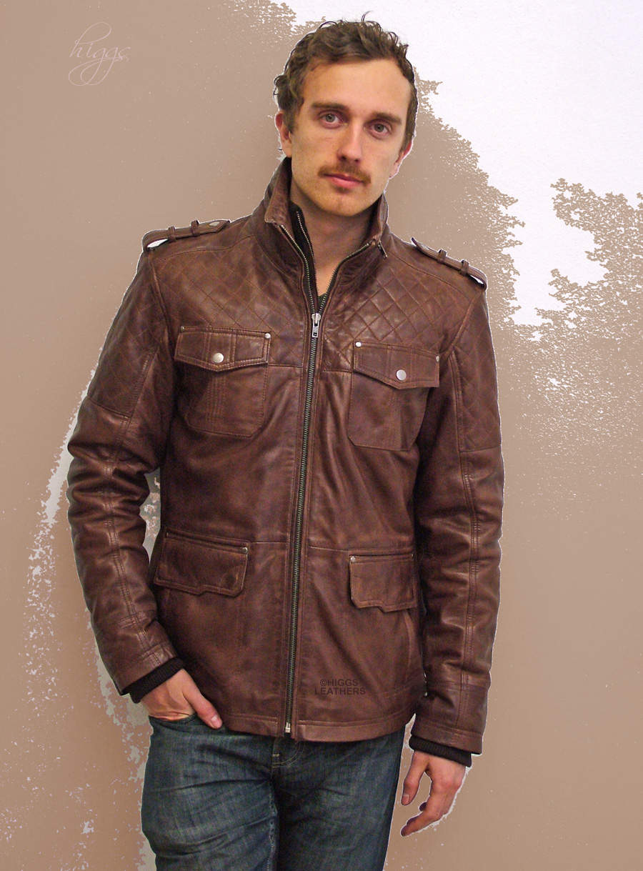 Higgs Leathers | Buy Samuel (men's quilted Leather Safari jackets ...